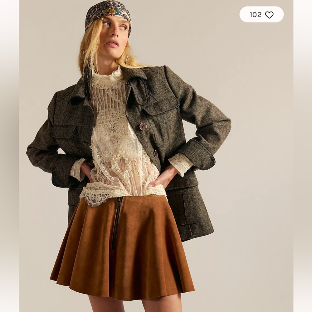Free People Undestated Leather Sugar High Skirt - Picture 3 of 3